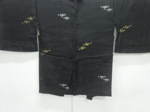 大正ロマン　桐模様織り出し一つ紋羽織